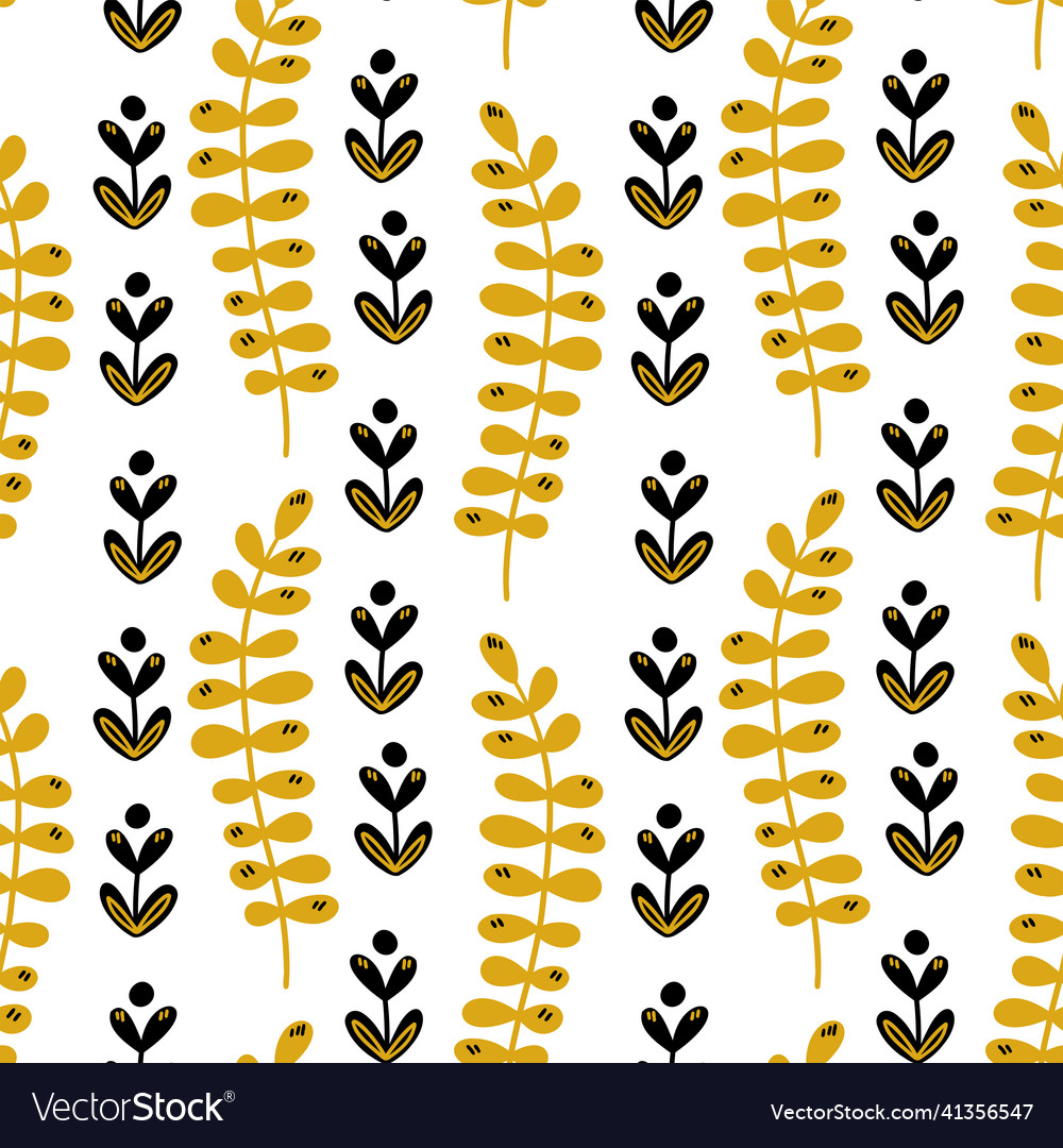A botanical seamless pattern vector image A botanical seamless pattern