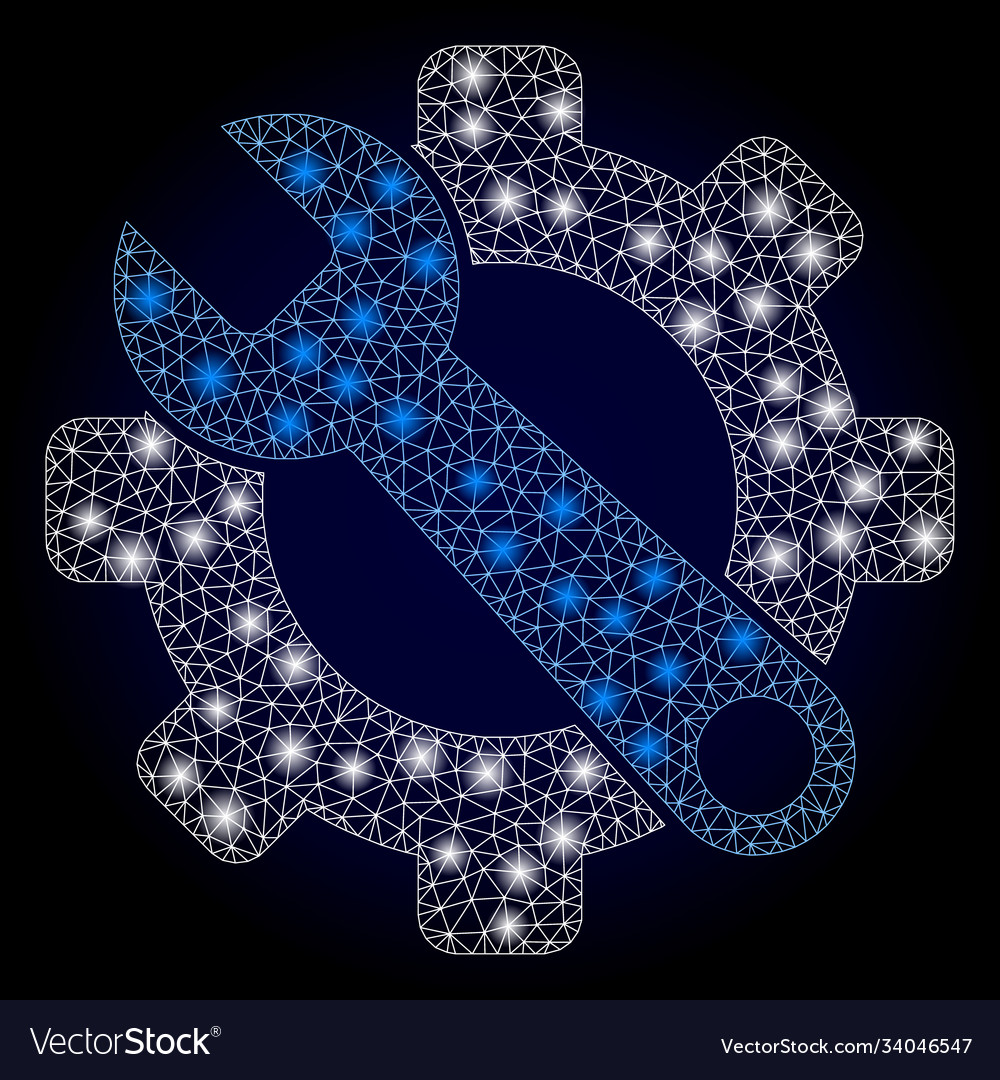Bright web network service tools with glare spots vector image Bright web network service tools with glare spots
