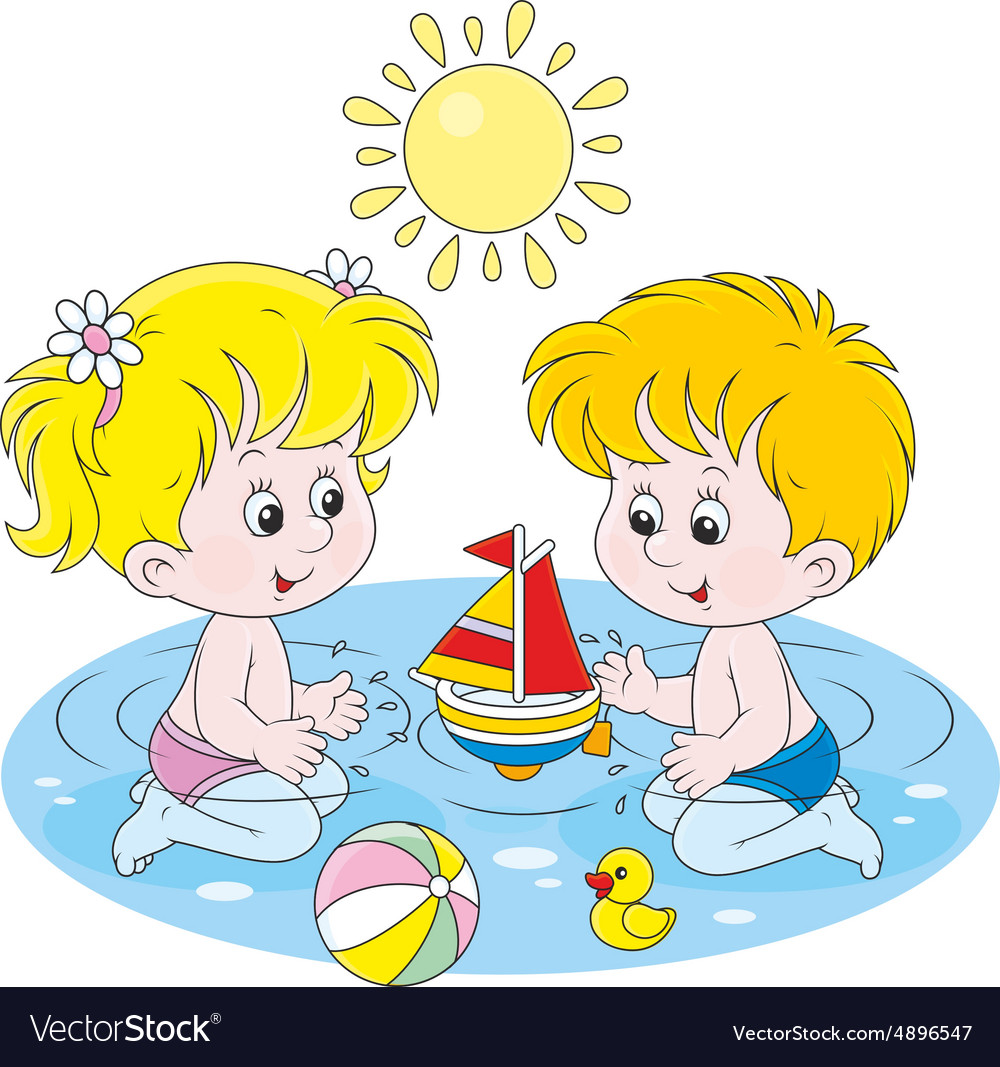 Kids Playing In Water Clipart at tancannonblog Blog