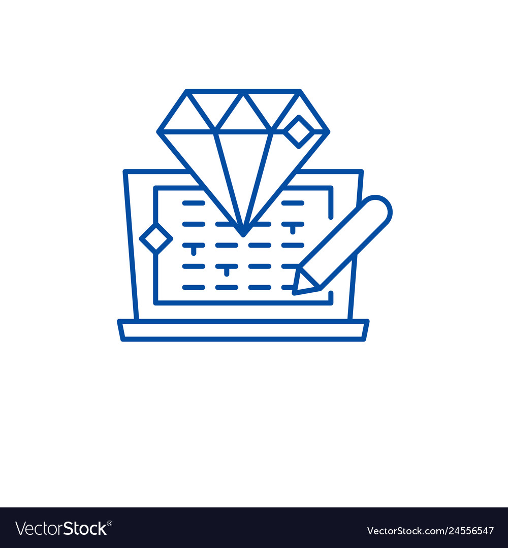 Code development line icon concept vector image Code development line icon concept