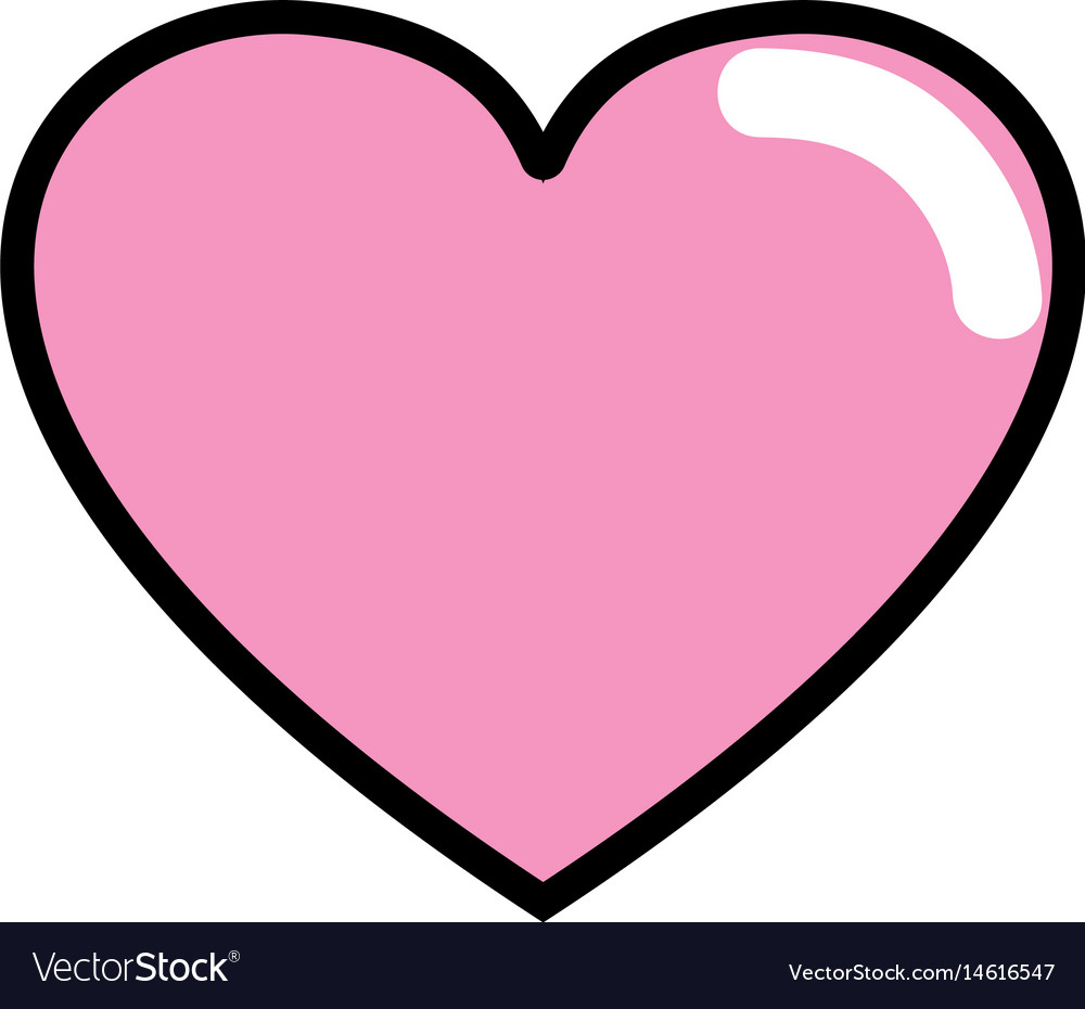 Cute heart love icon Royalty Free Vector Image