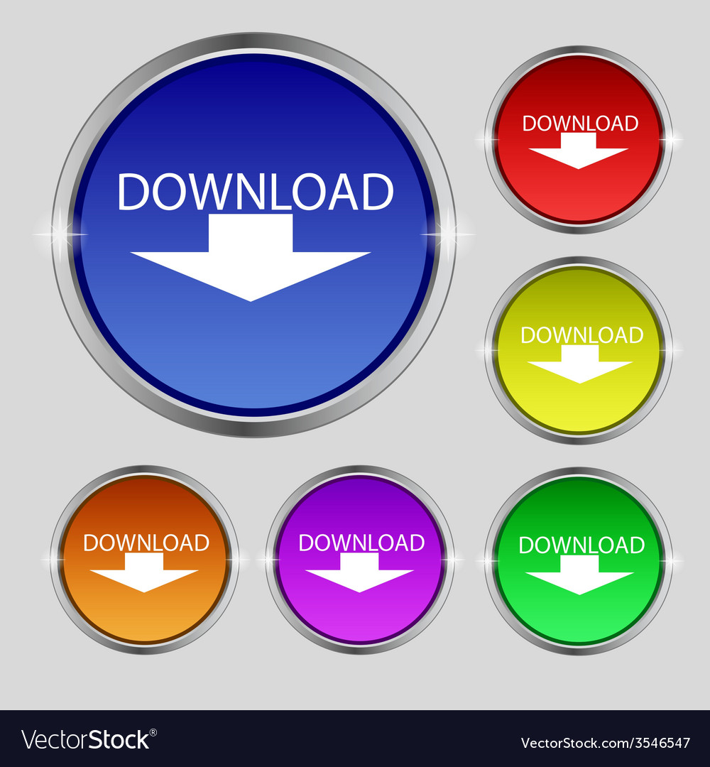 Download icon upload button load symbol set