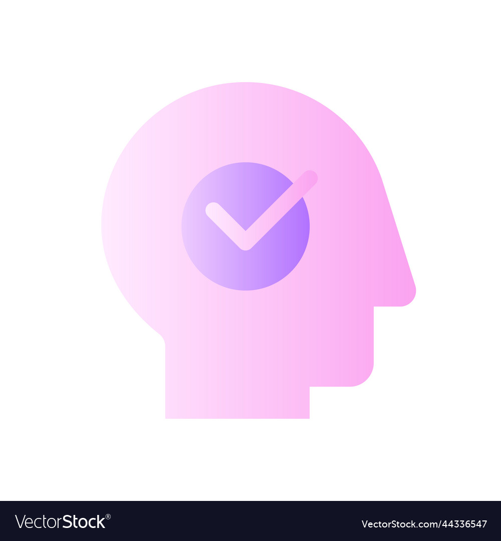 Mental health flat gradient two-color ui icon vector image Mental health flat gradient two-color ui icon