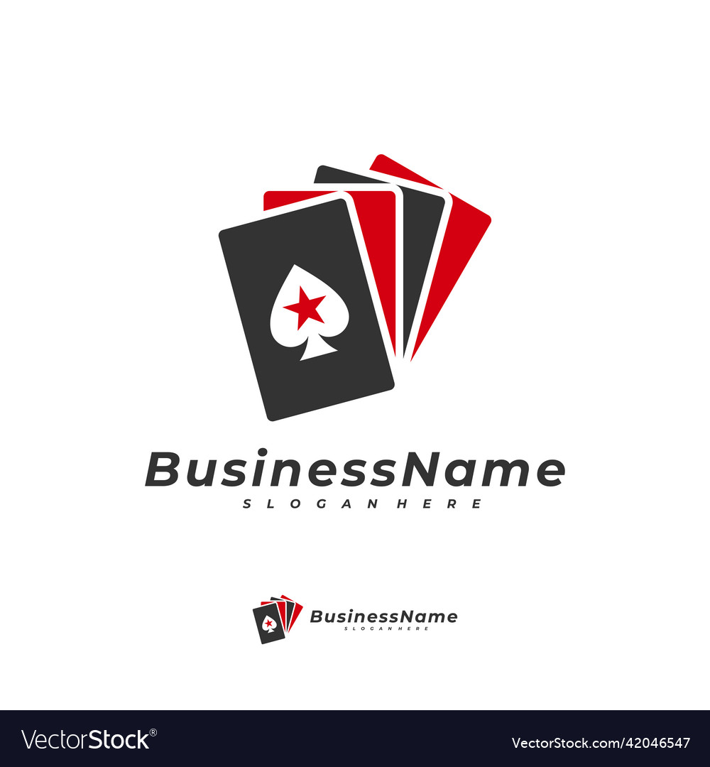 Poker star logo template creative gambling