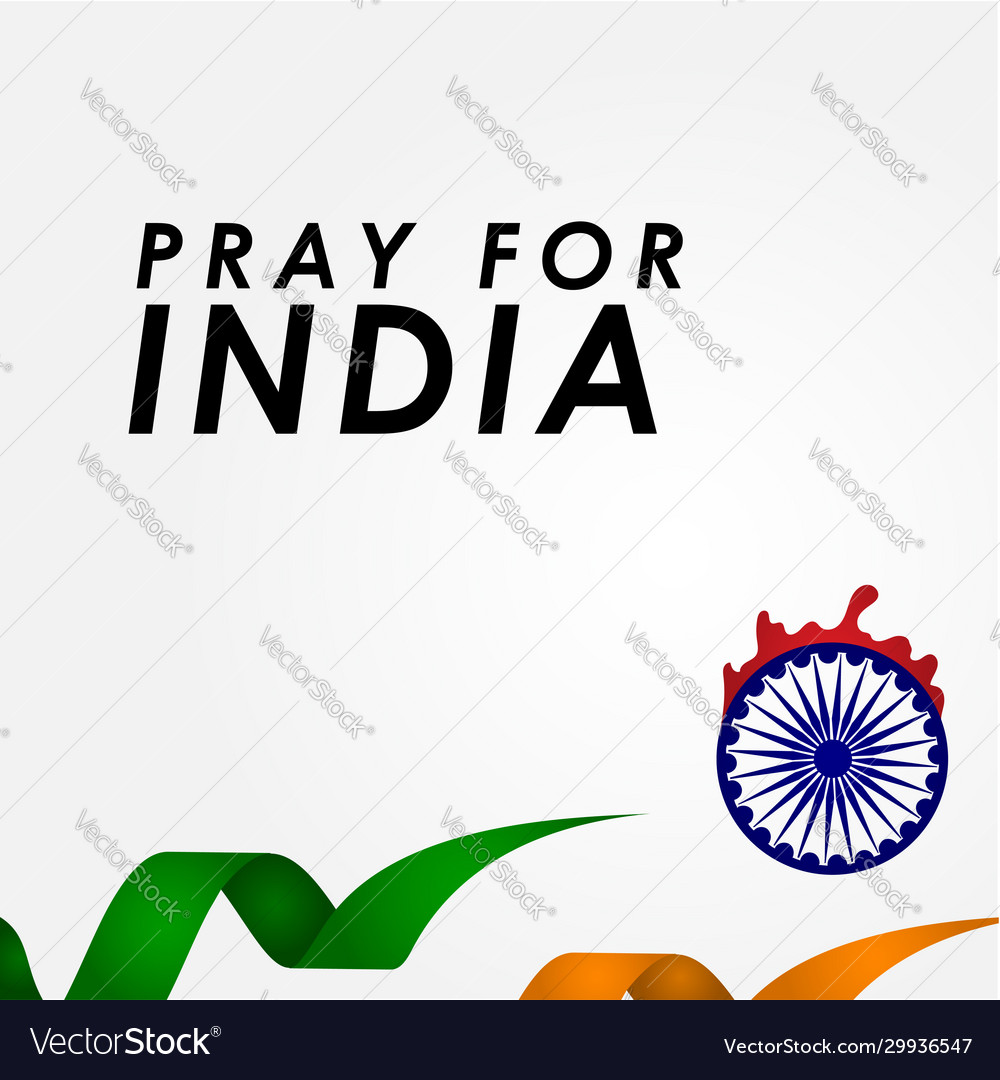 Pray for india design banner or background