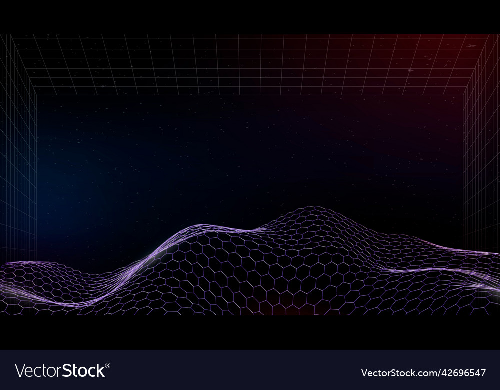 Purple 3d abstract wave pattern background