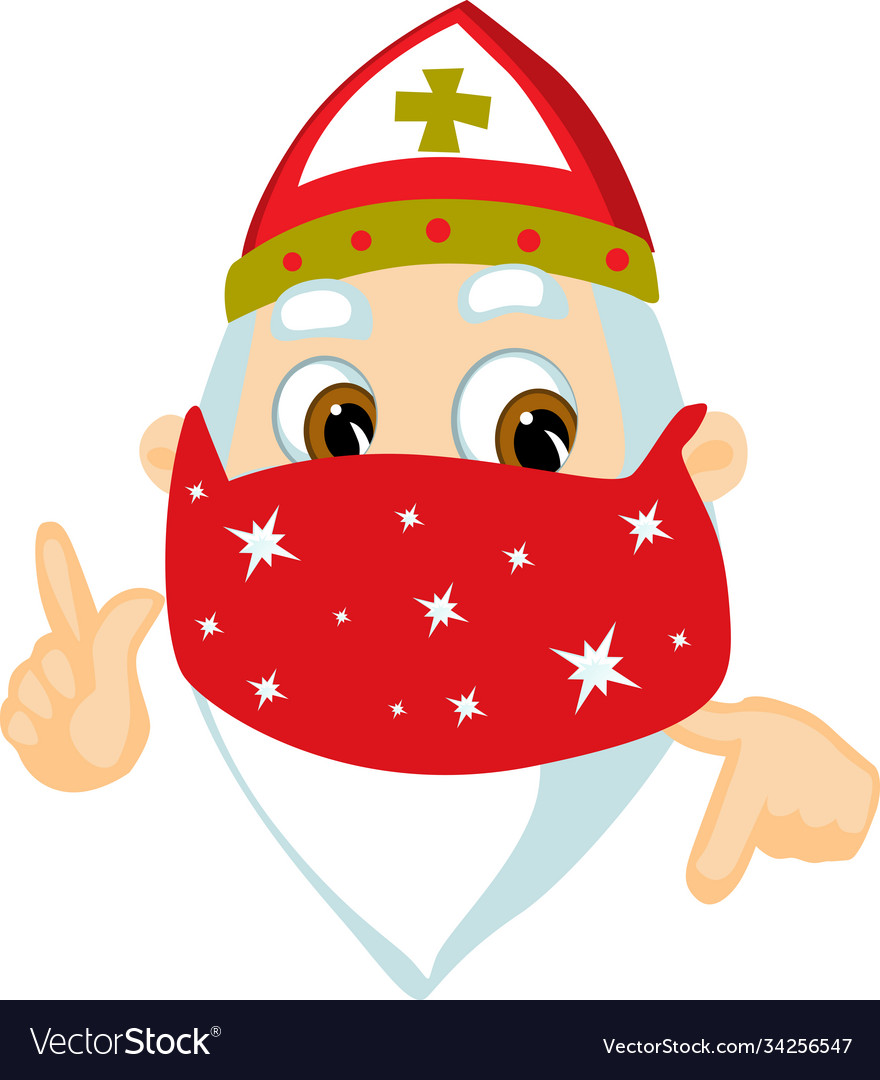 Saint nicolas - with face protection cartoon