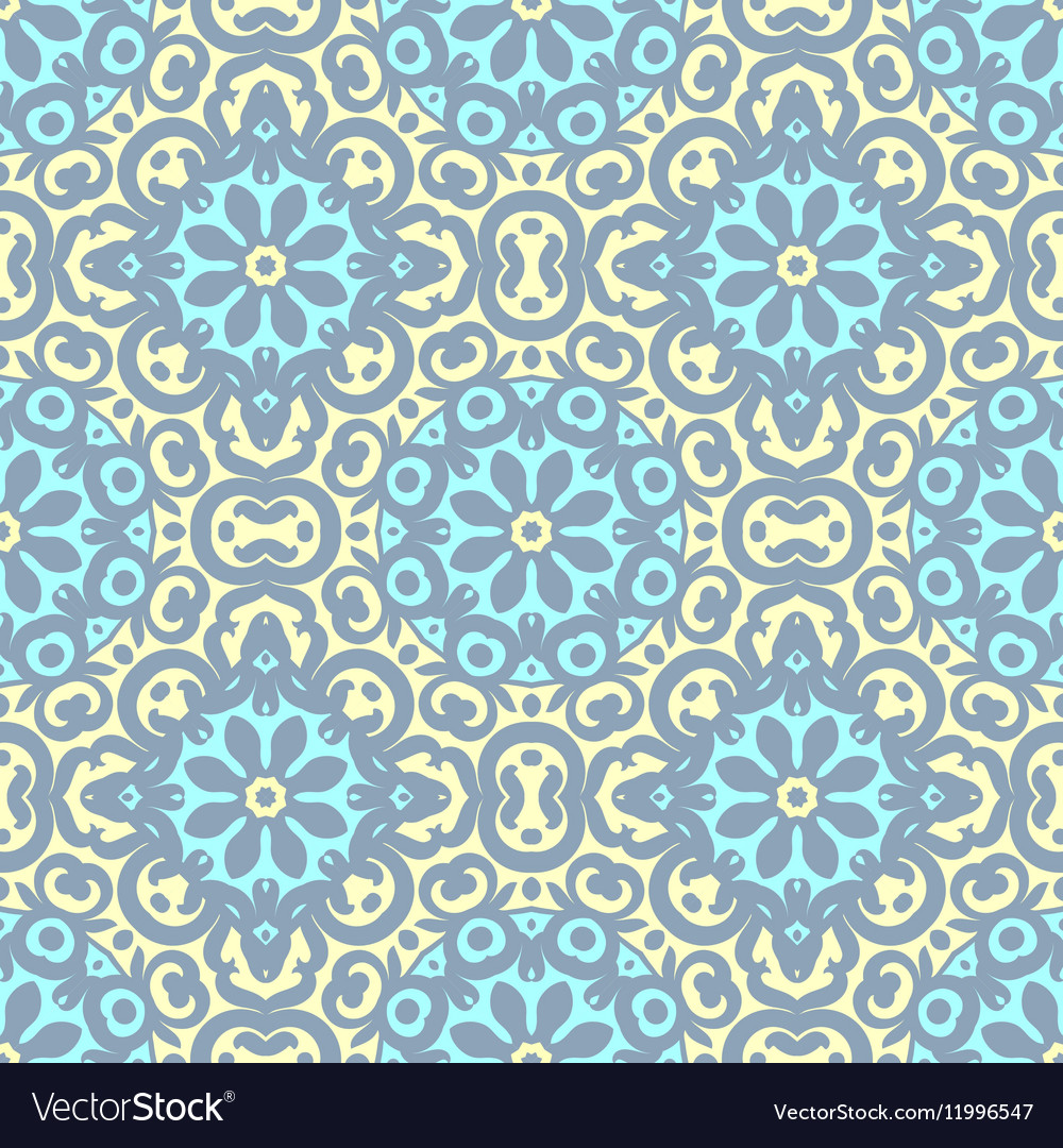 Seamless Pattern With Bright Ornament Tile Vector Image