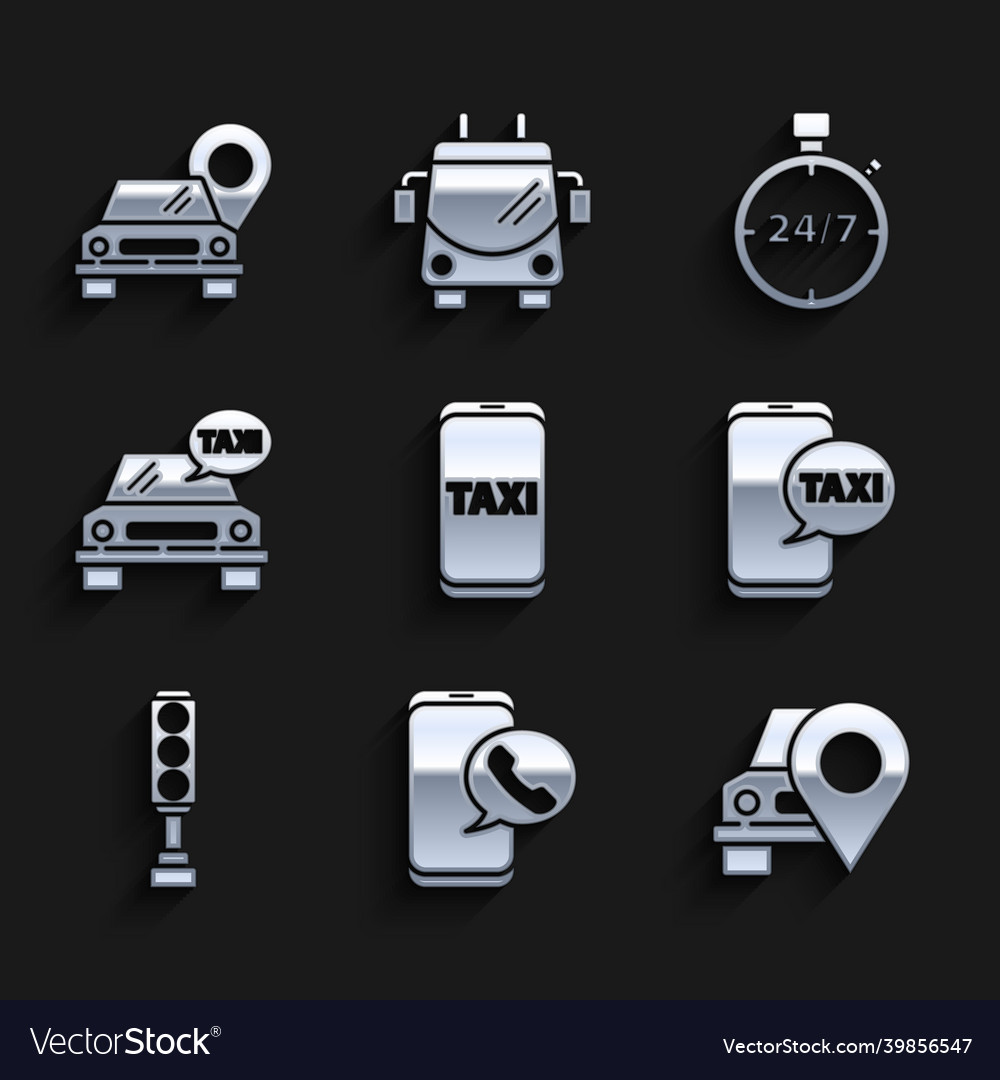 Set taxi call telephone service map pointer