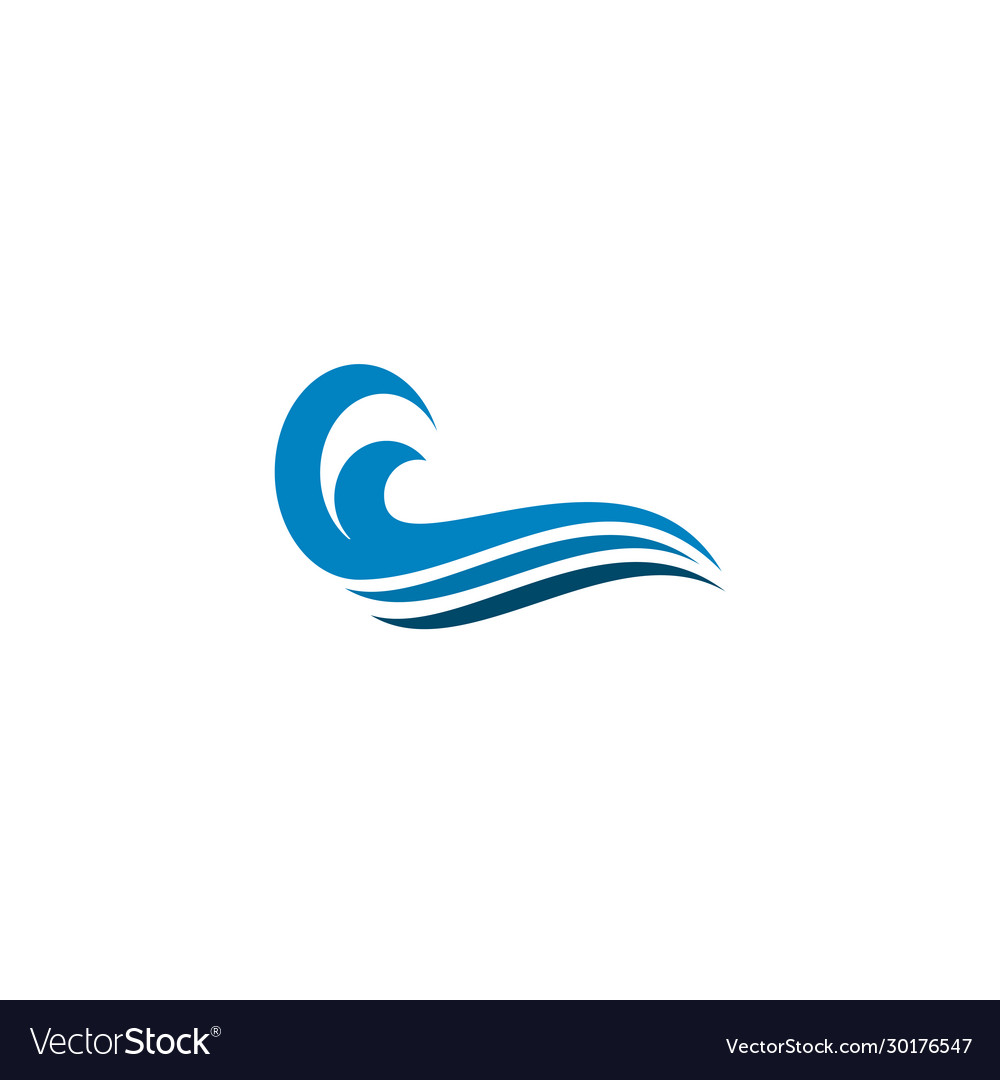 Wave icon logo design template Royalty Free Vector Image