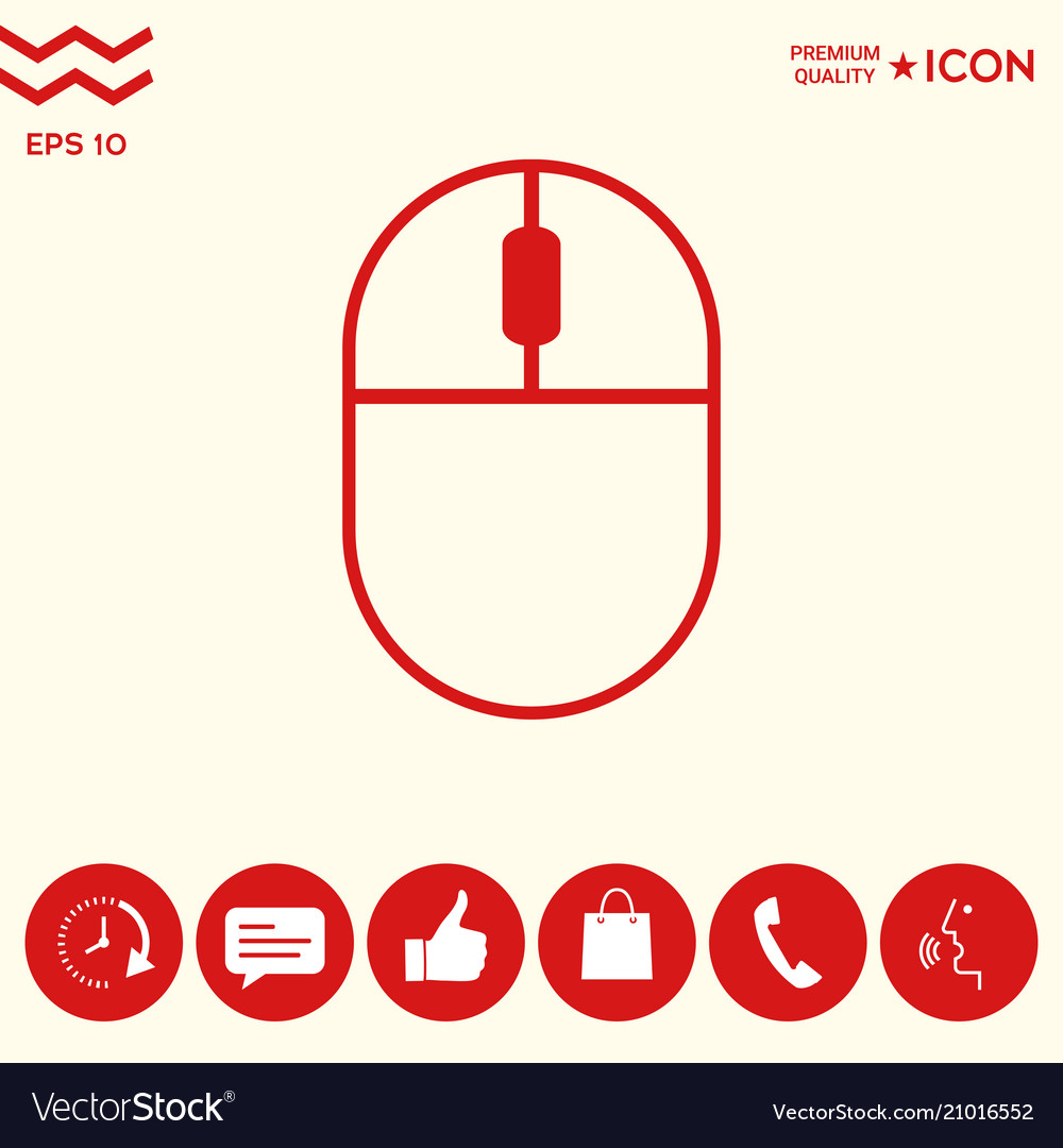 Computer mouse symbol icon vector image Computer mouse symbol icon