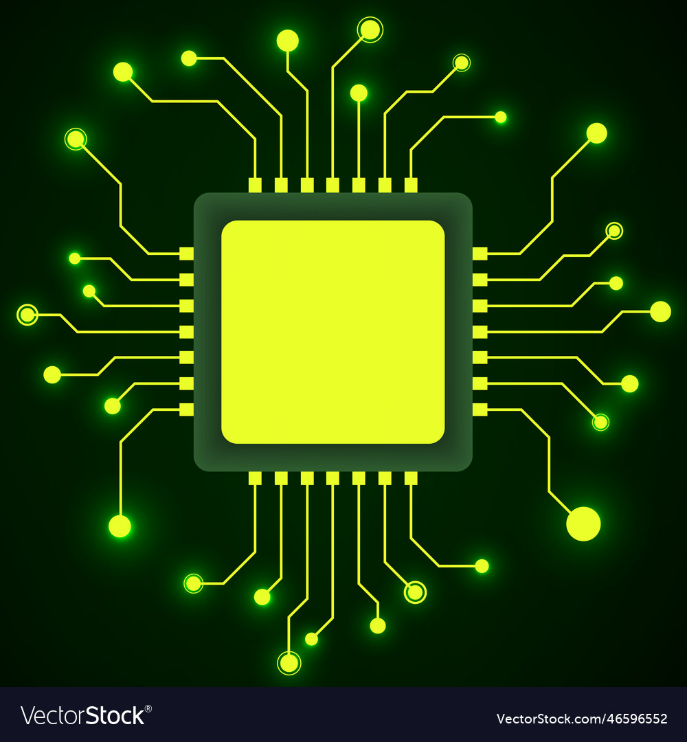 Cpu microprocessor isolated on white background