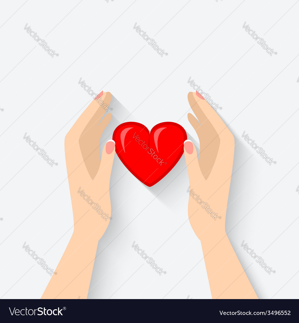Hands Holding a Heart Symbol
