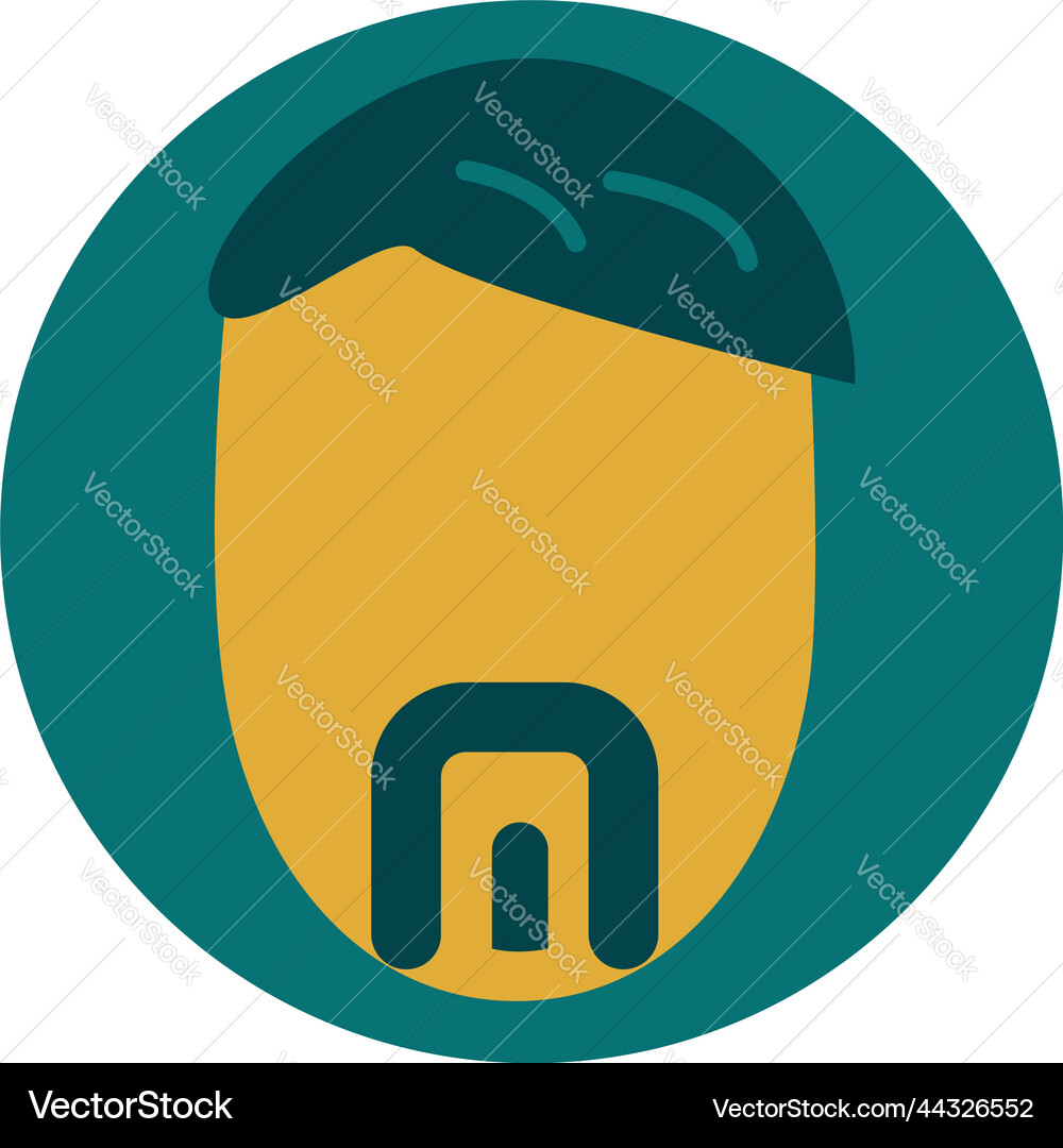 Japanese moustache style on a white background Vector Image