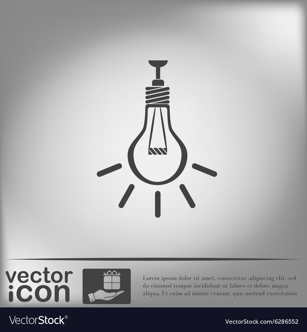 Lightbulb character ideas incandescent lamp icon