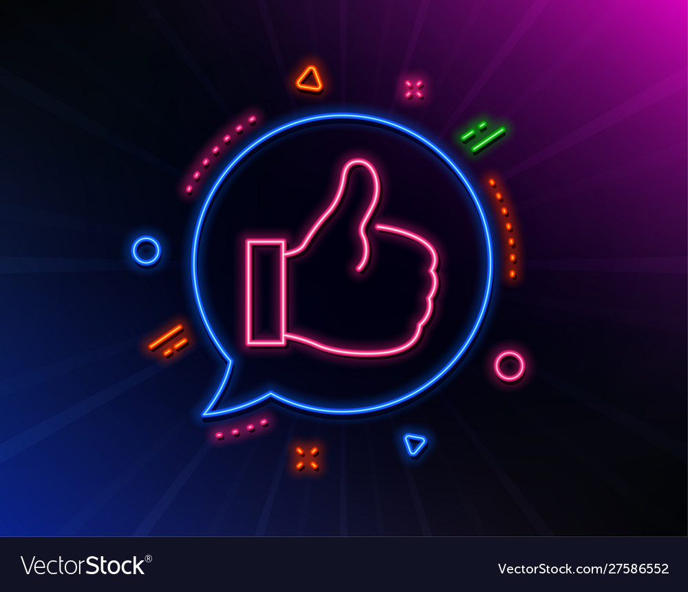 Like line icon thumbs up sign