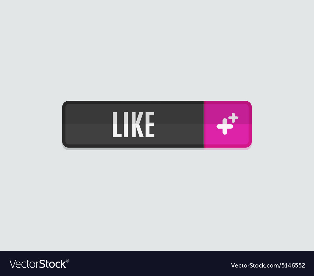 Like web button flat design