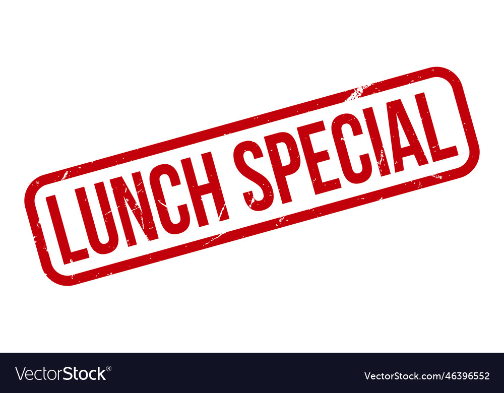 Lunch special rubber stamp seal Royalty Free Vector Image