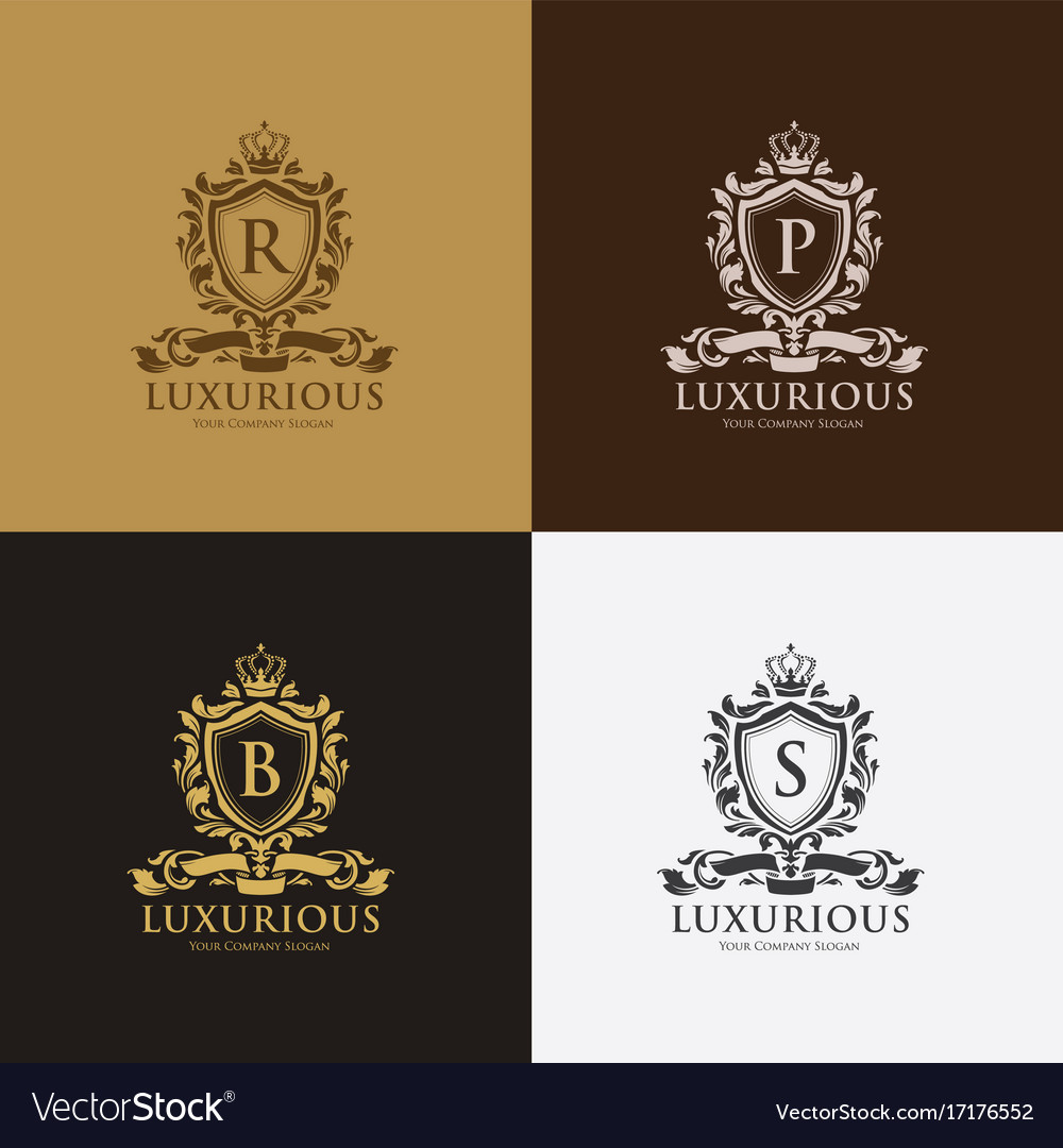 Luxury logo crests logo logo design for hotel Vector Image