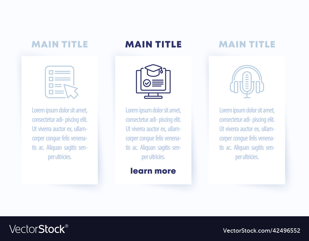 Online education infographics template with icons