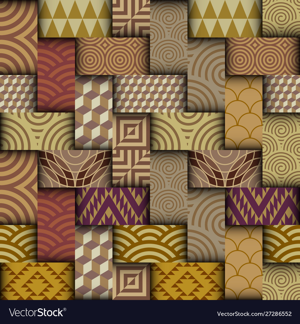 Patchwork textile pattern seamless quilting Vector Image Patchwork textile pattern seamless quilting