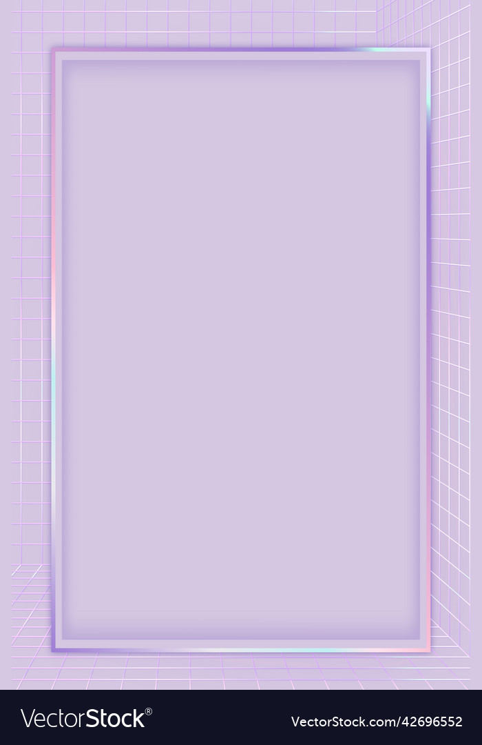 Purple 3d grid patterned frame vector image Purple 3d grid patterned frame