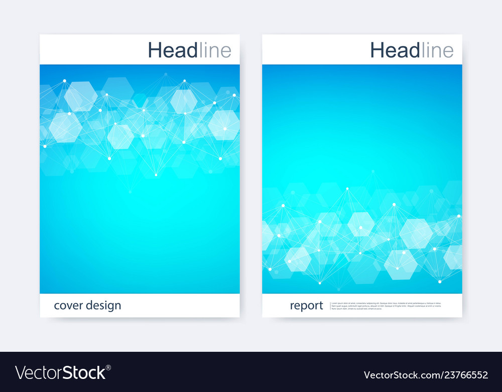 Scientific brochure design template flyer