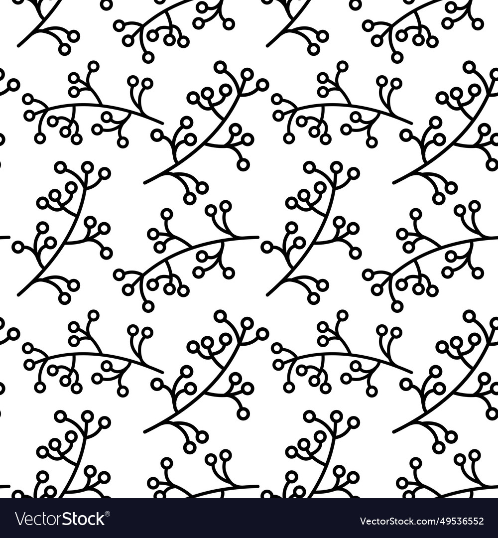 Seamless floral pattern element shape doodle