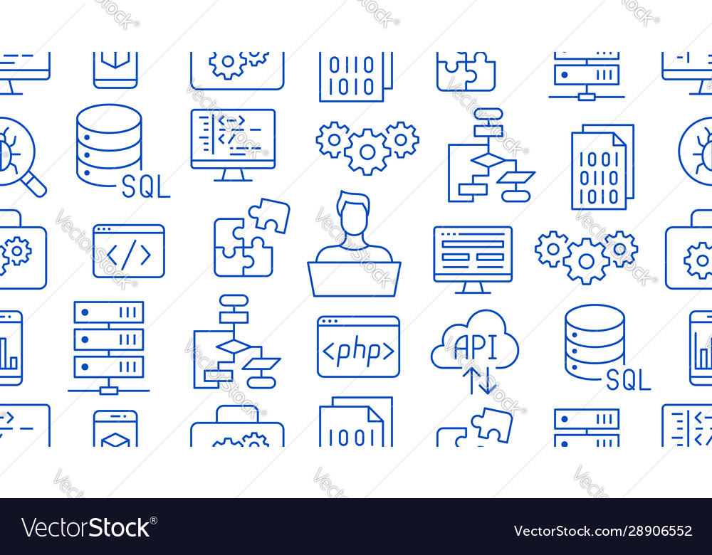 Software Development Seamless Pattern