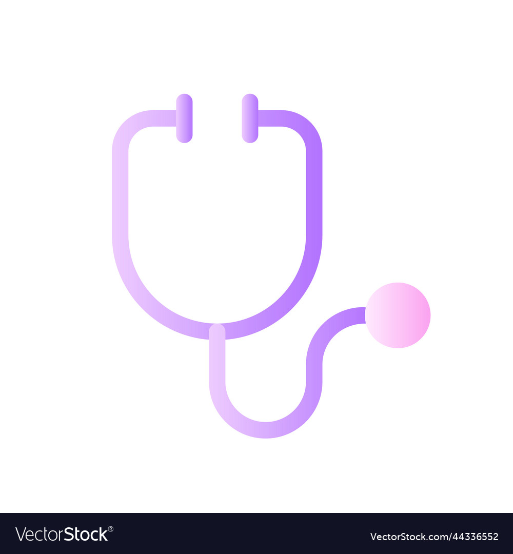 Stethoscope flat gradient two-color ui icon vector image Stethoscope flat gradient two-color ui icon