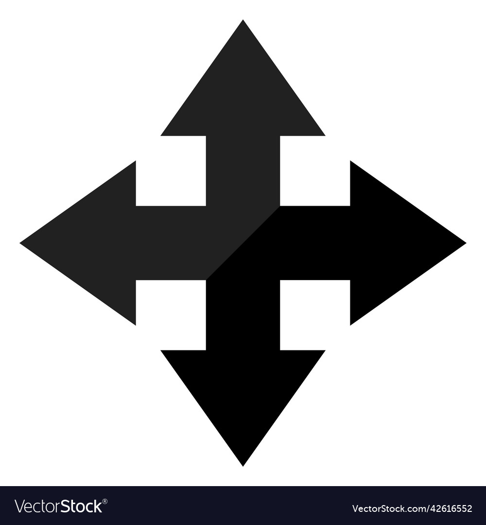 Up and down left right arrow cursor icon