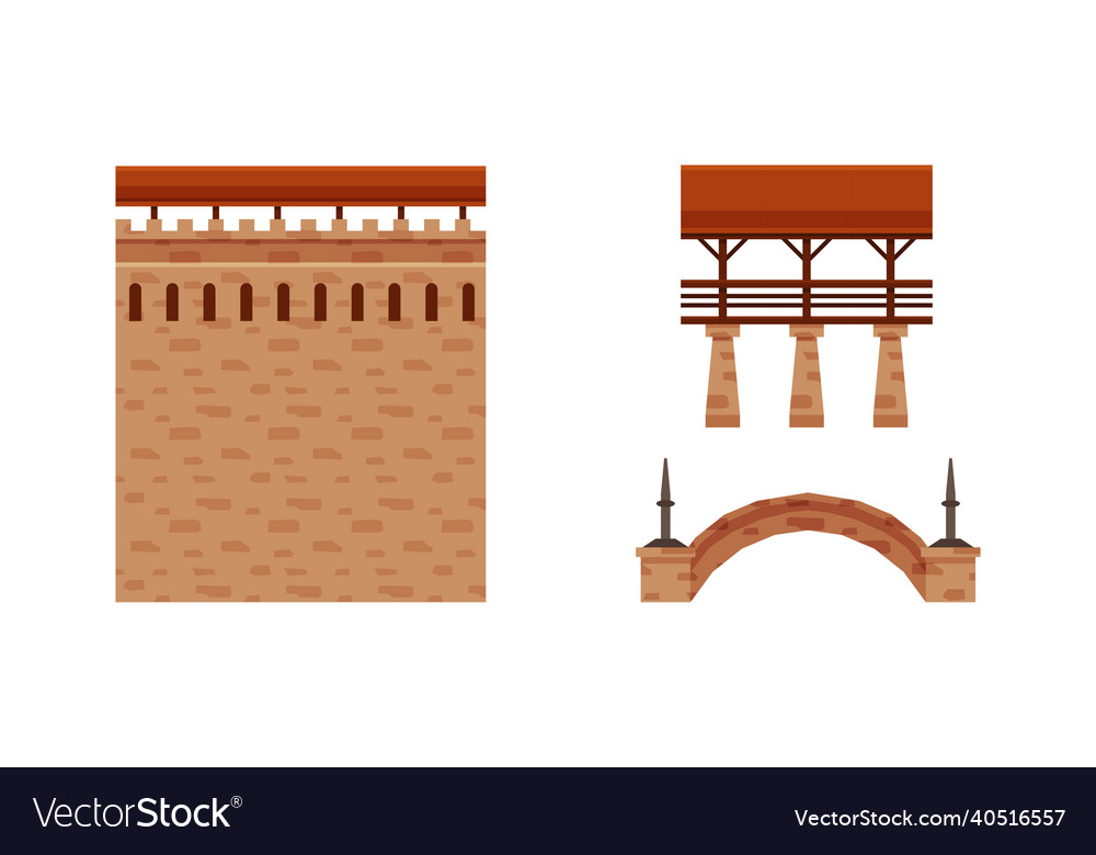 Alte mittelalterliche Burg oder Festung Wandelement