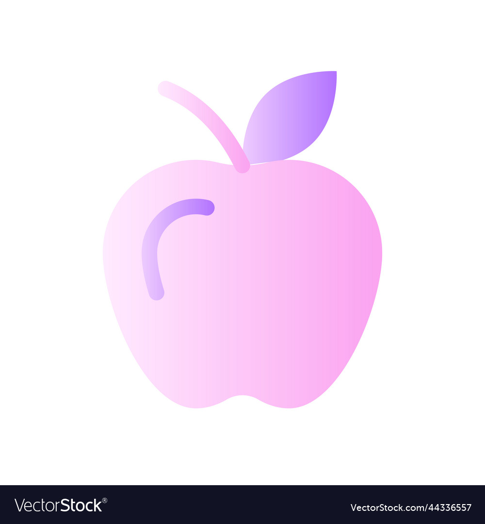 Apple flat gradient two-color ui icon vector image Apple flat gradient two-color ui icon