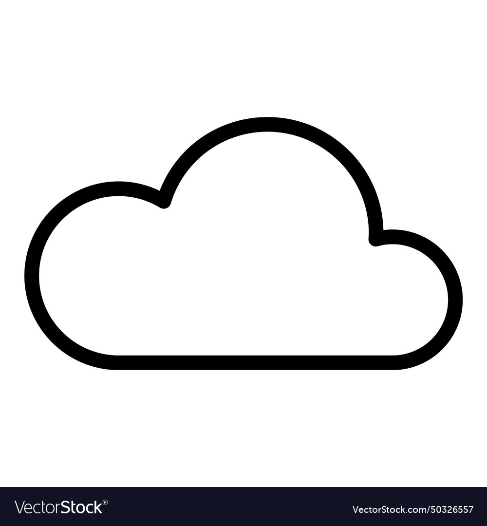 Cloud flat icon isolated on white background Vector Image