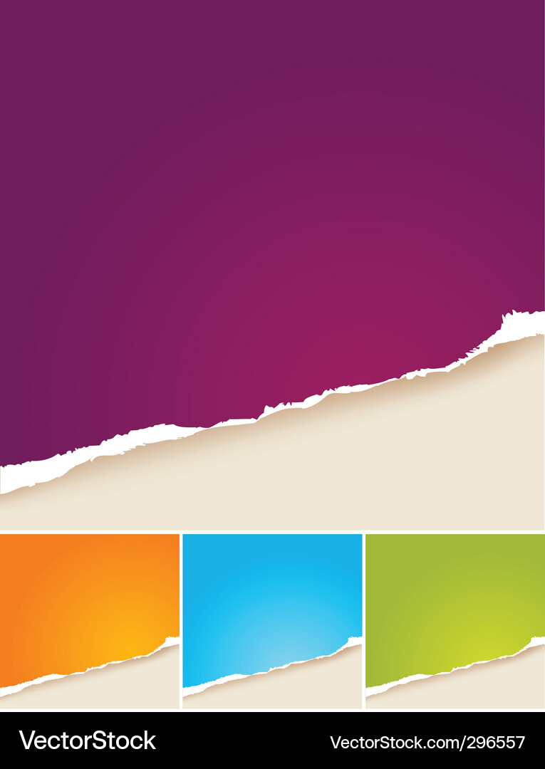 Color Rip Paper Colored ripped papers Royalty Free Vector Image