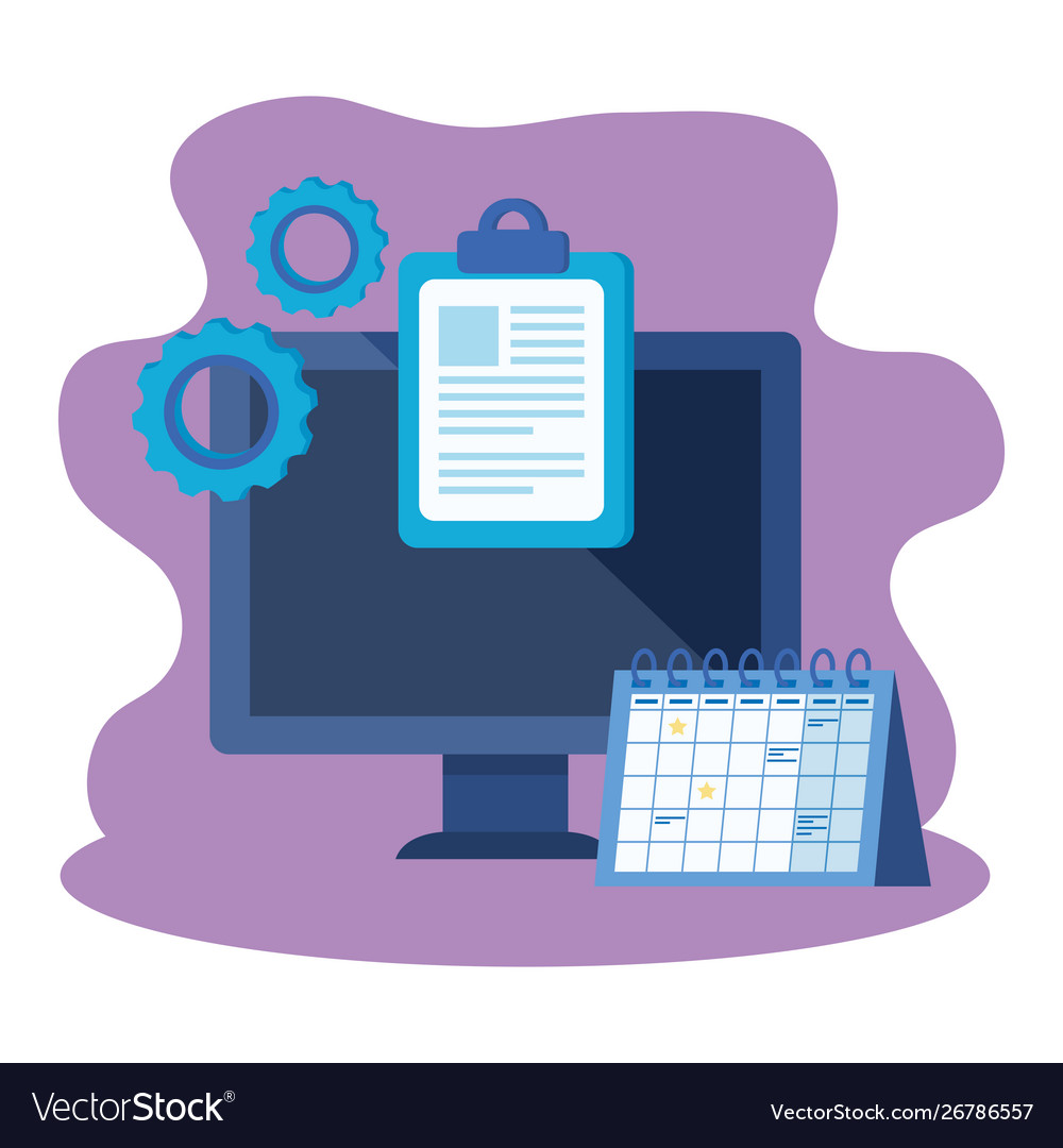 Desktop computer with calendar reminder