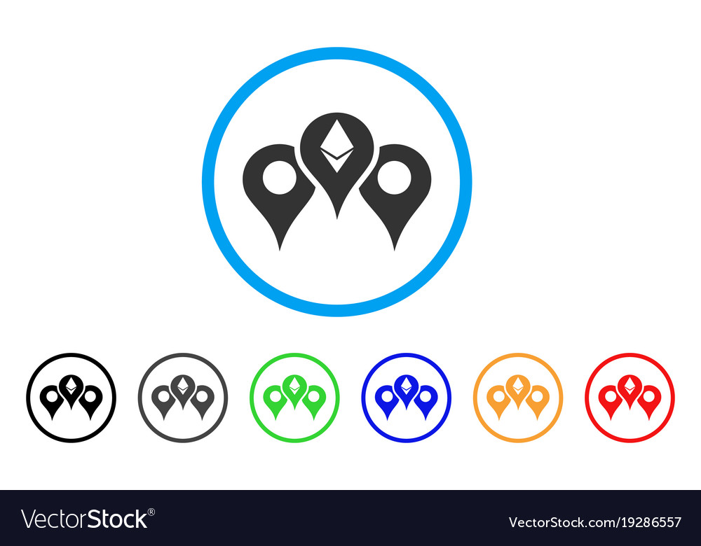 Ethereum map pointers rounded icon