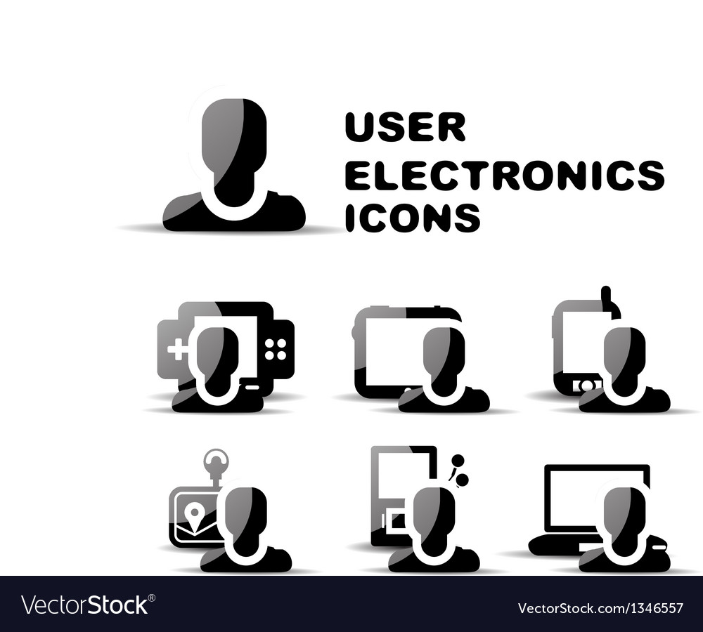 Glossy User Icons - Electronics Set