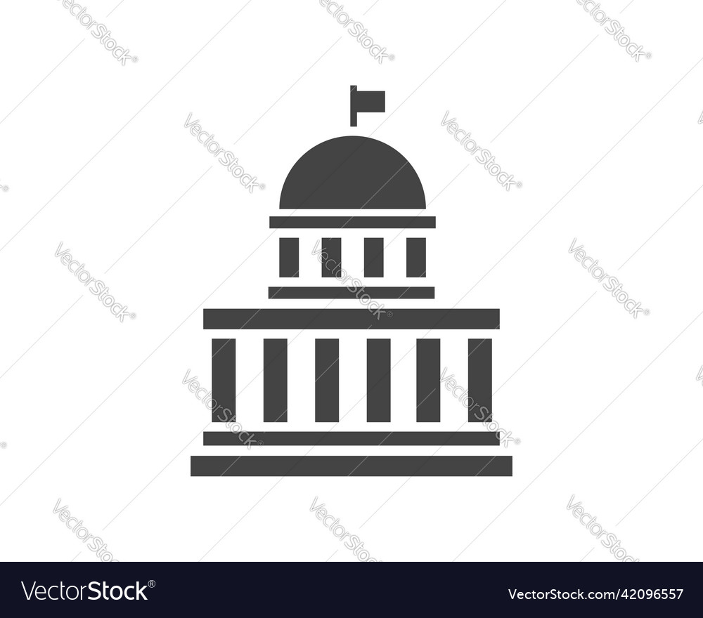 Government icon building construction symbol Vector Image