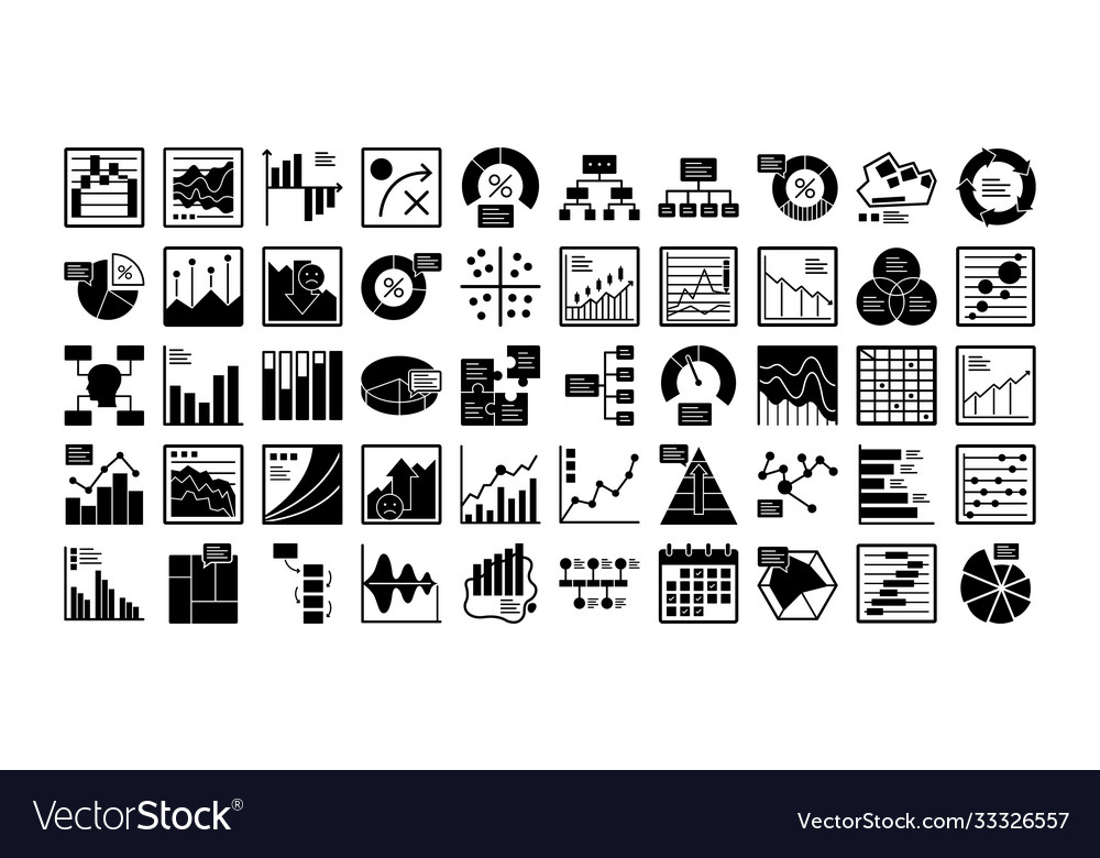 Graph icons set every single icon can easi