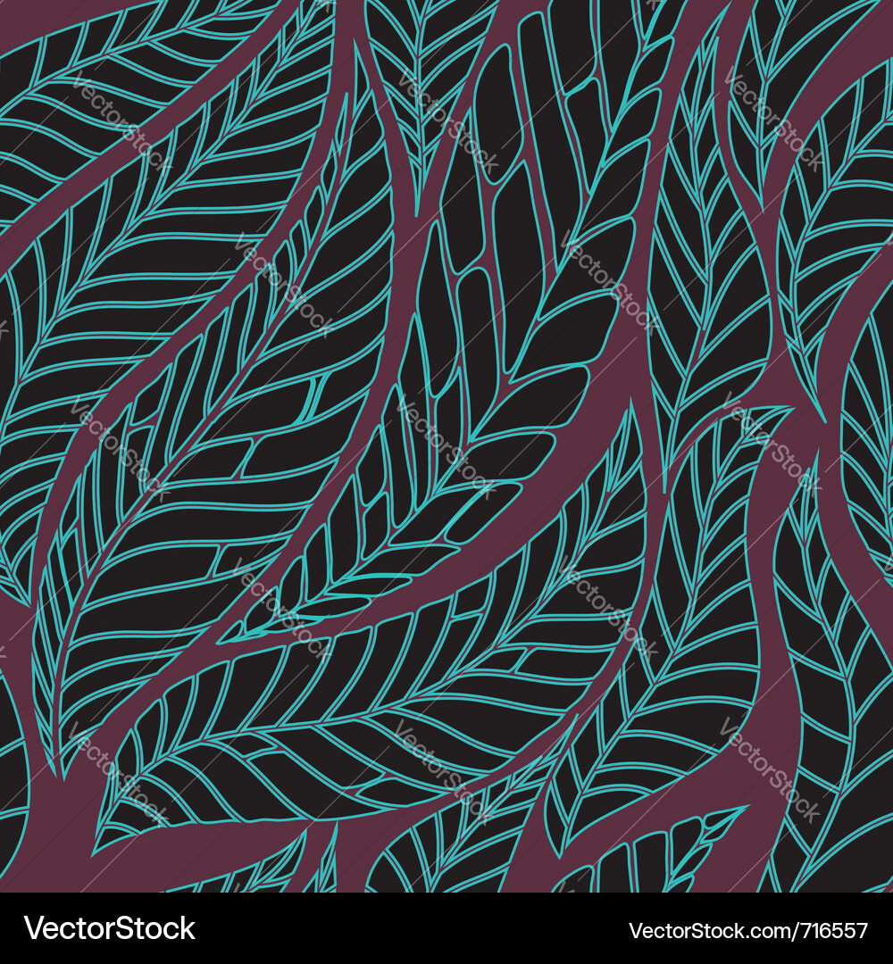 Leaves seamless pattern Royalty Free Vector Image