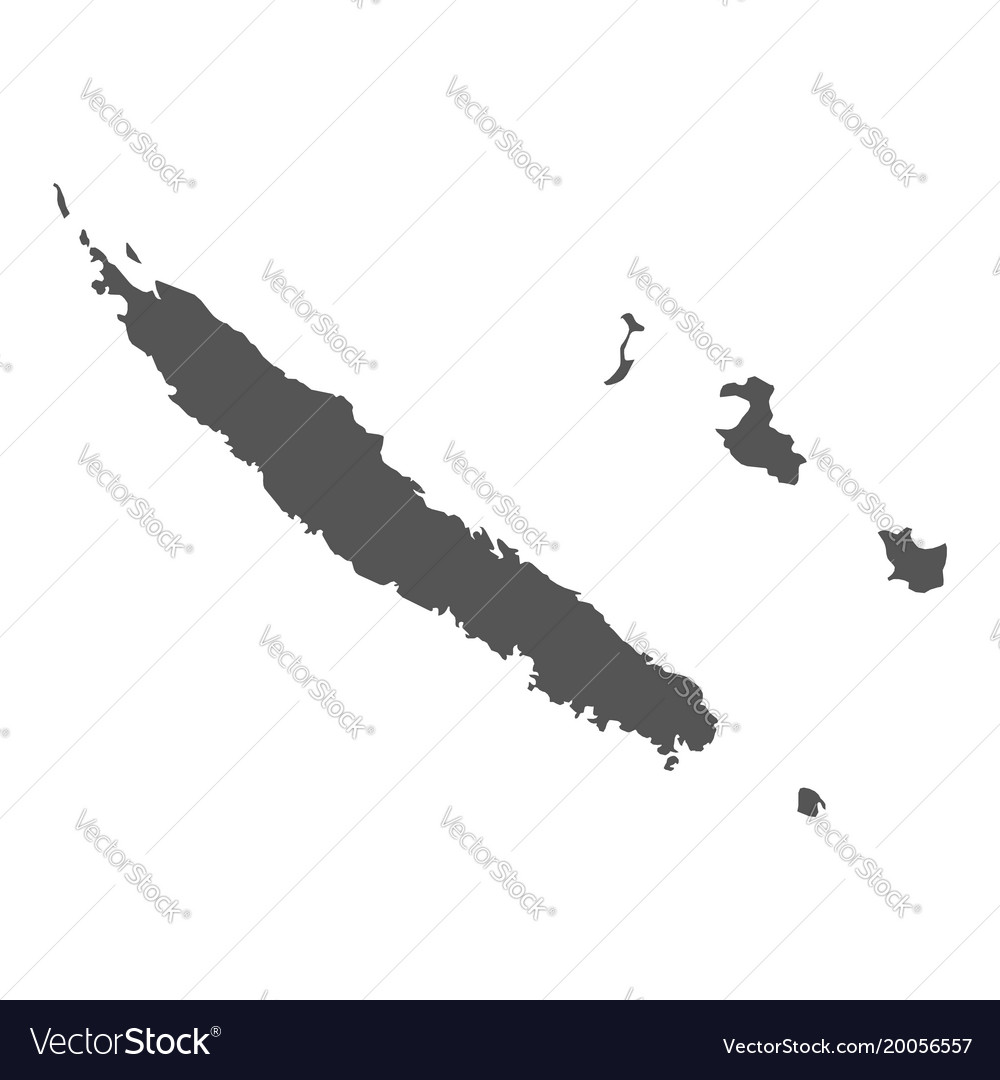 New caledonia map black icon on white background Vector Image