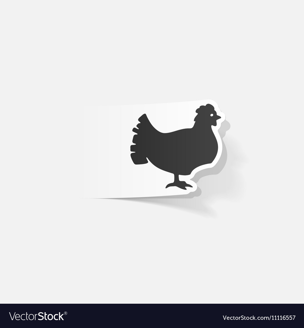 Realistic design element chicken