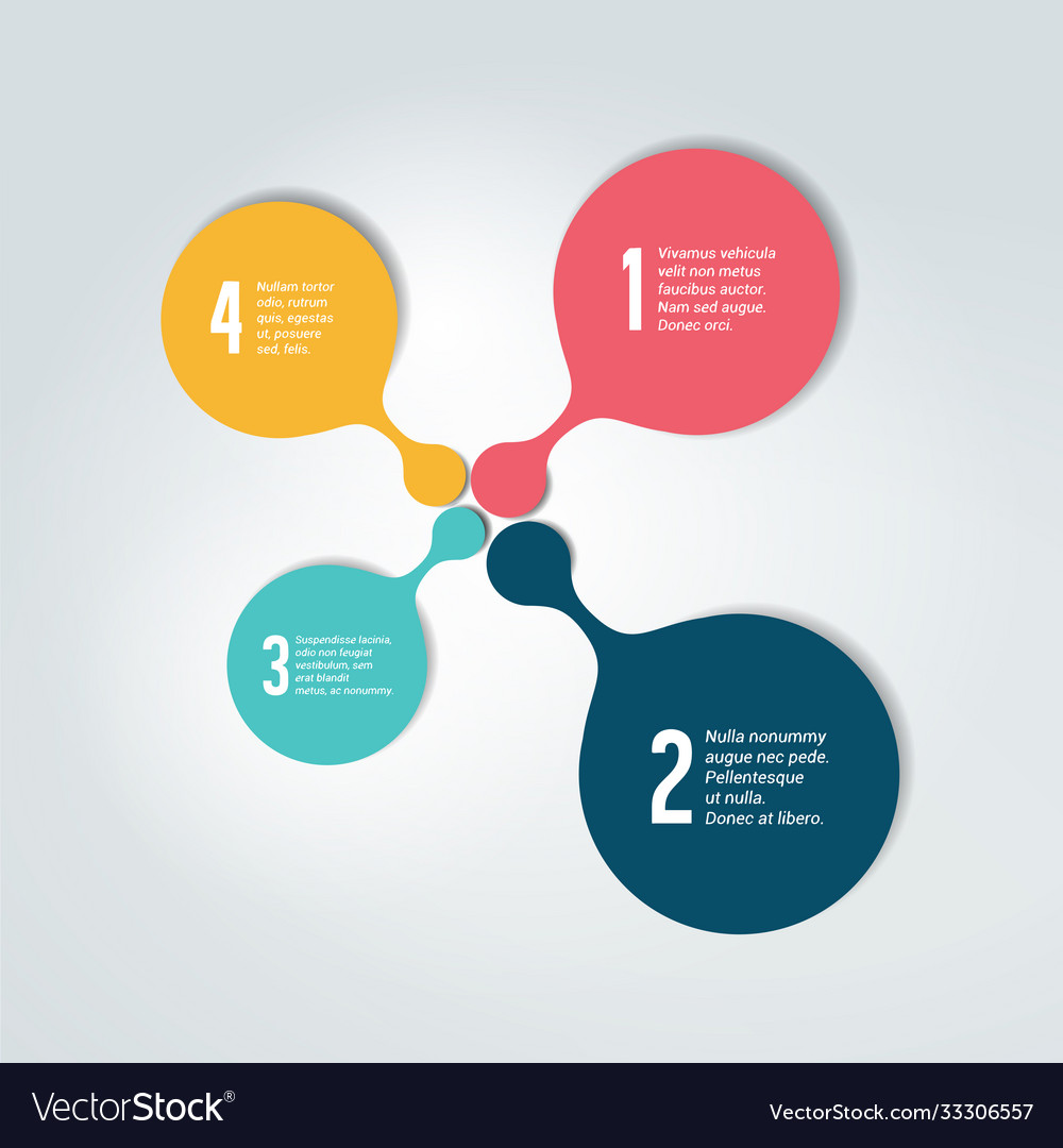 Round numbered template scheme infographic element vector image Round numbered template scheme infographic element