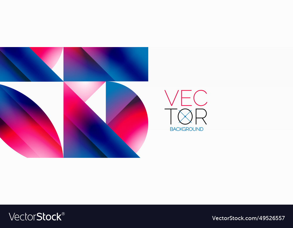 Serene gradient template circles and triangles vector image Serene gradient template circles and triangles