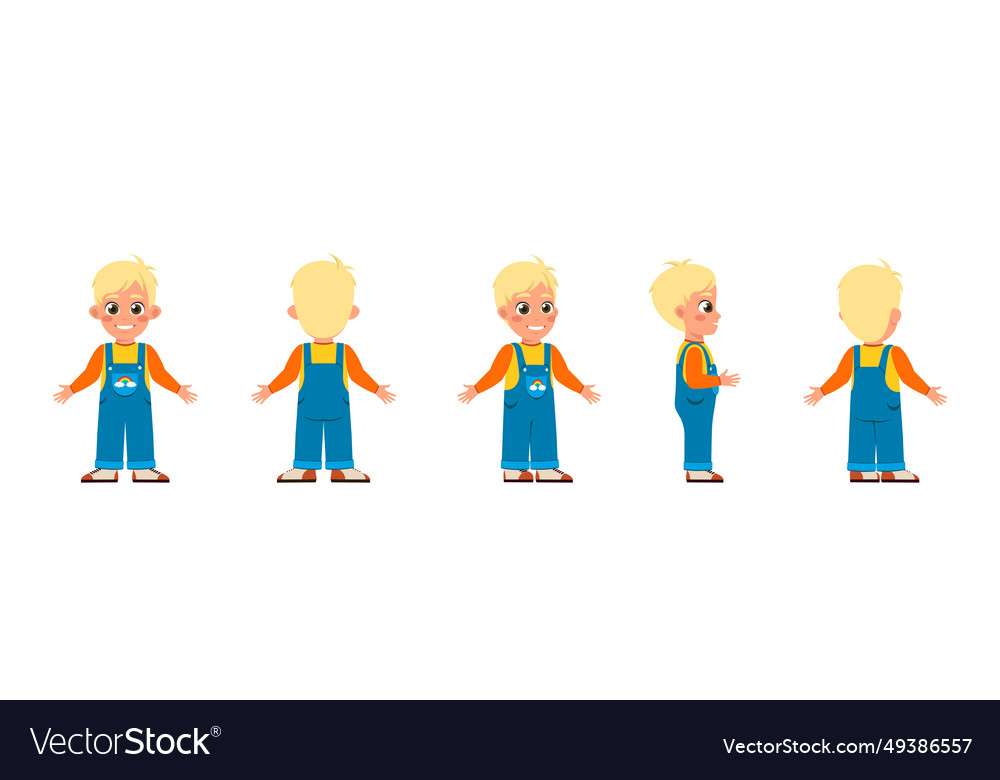 Set of character constructor for animation vector image Set of character constructor for animation