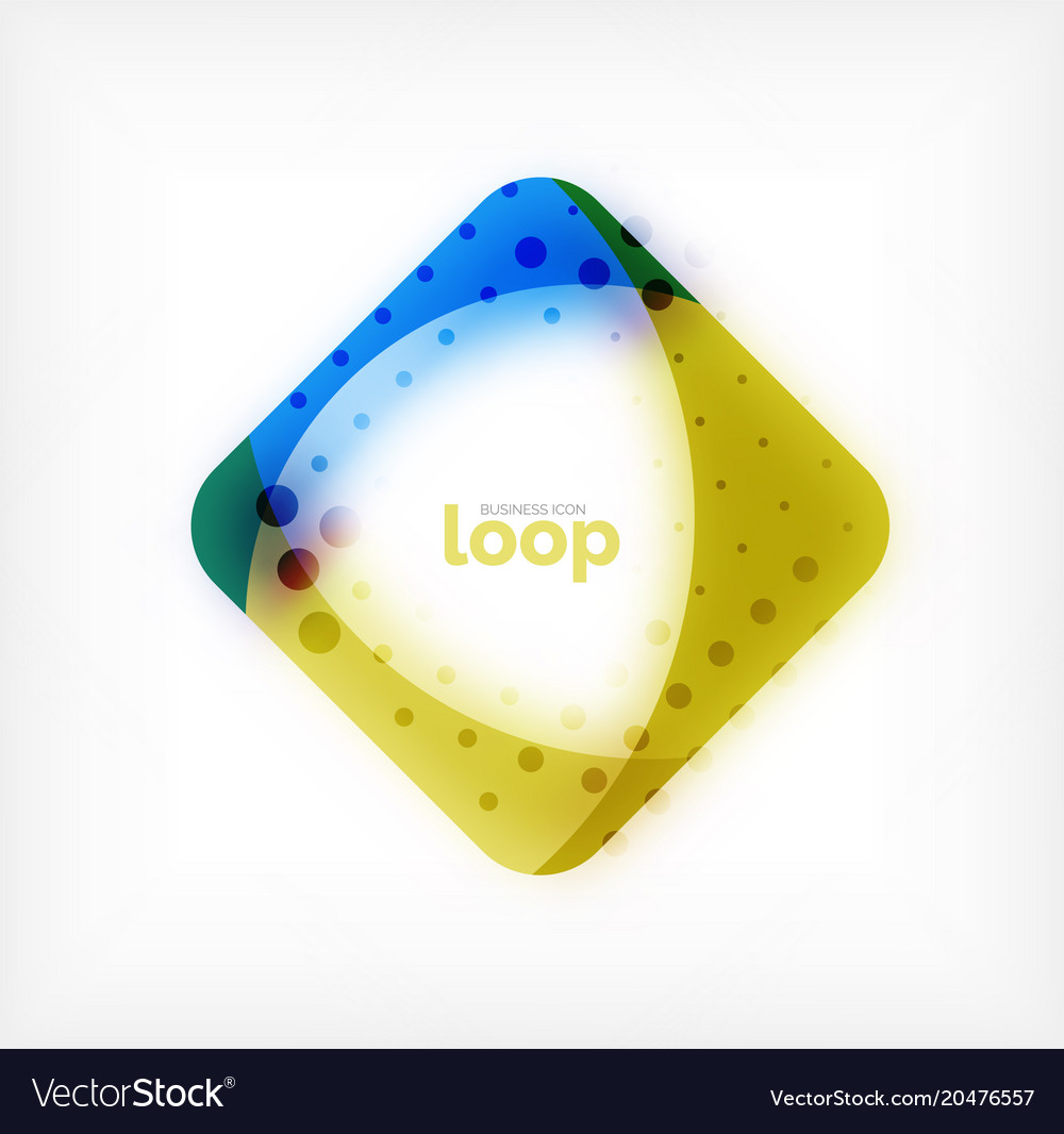 Square loop business symbol geometric icon