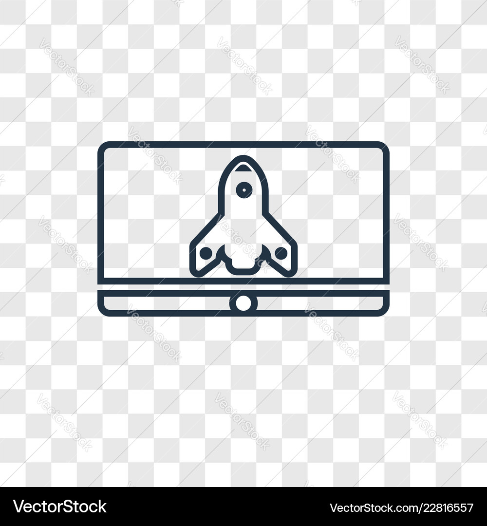 Startup concept linear icon isolated Royalty Free Vector