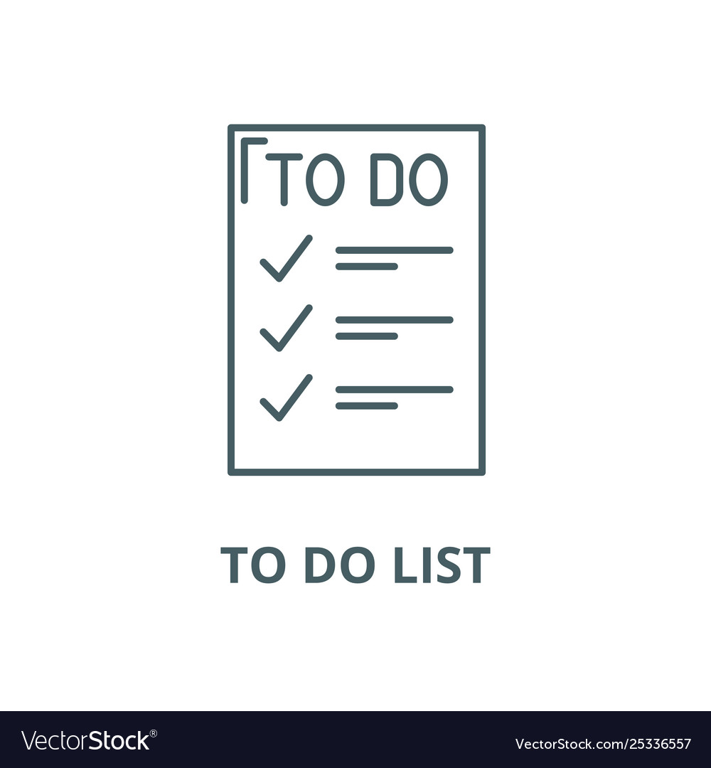 To do list line icon linear concept