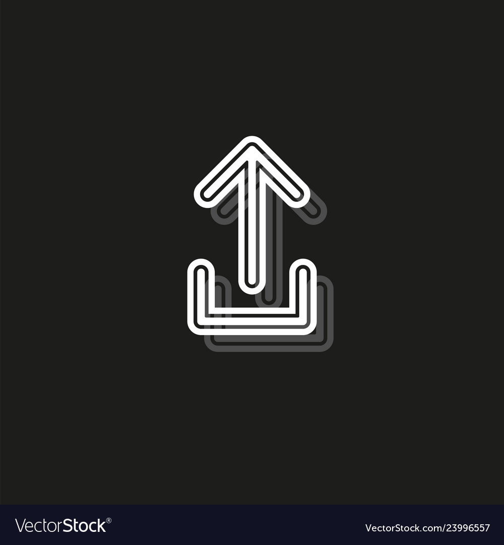 Upload symbol - app up load button vector image Upload symbol - app up load button